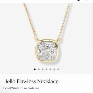 Melinda Maria Gold Necklace with White Stone Pendant